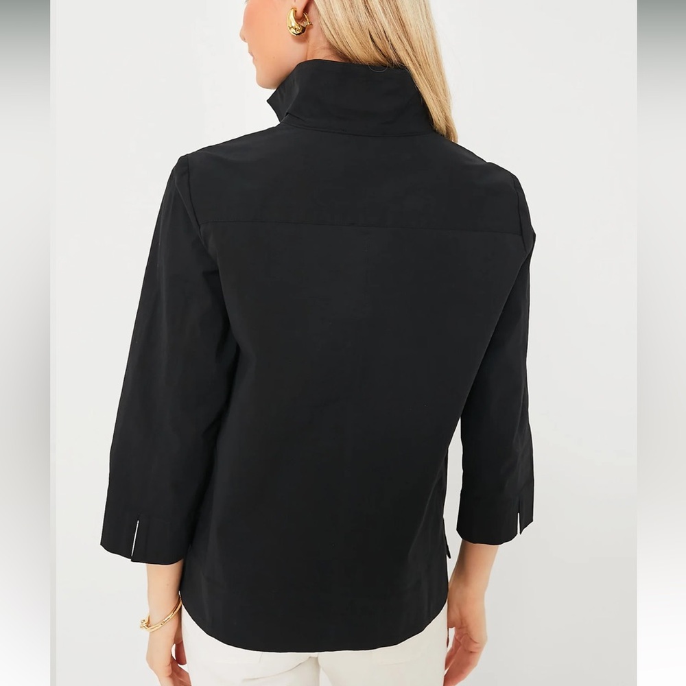 Black Sullivan Stand Collar Blouse - Picture 3 of 11